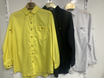 Рубашки женские (желтый) оптом 76429038 16752091-13