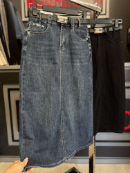 Юбки джинсовые (синие) женские оптом 37846951 60-3