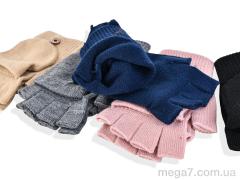 Варежки, RuBi оптом 2531 (16см) хутро mix