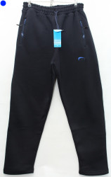 Спортивные штаны мужские БАТАЛ на флисе (dark blue) оптом 57301694 7005-46