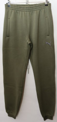 Спортивные штаны мужские на флисе (khaki) оптом Турция 65419783 03-14