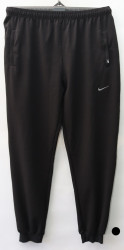 Спортивные штаны мужские БАТАЛ (black) оптом 30941825 09-47
