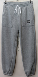 Спортивные штаны женские  на флисе (gray) оптом 14926305 04-70