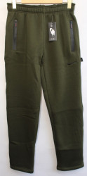 Спортивные штаны мужские на флисе (khaki) оптом 32789540 111-11