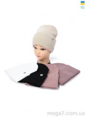 Шапка, Angelica оптом ANGELICA FM001-4 подвійна mix