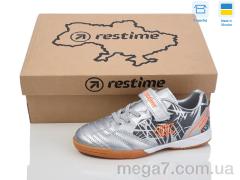 Футбольная обувь, Restime оптом DD024130 silver-orange