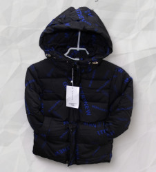 Куртки демисезонные детские (мальчик, черный) оптом 70684935 18401-28
