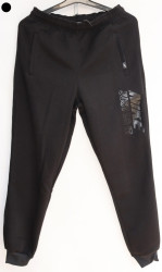 Спортивные штаны мужские на флисе (black) оптом 79406512 05-27