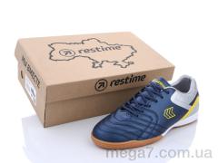 Футбольная обувь, Restime оптом DMB21505 navy-silver-yellow