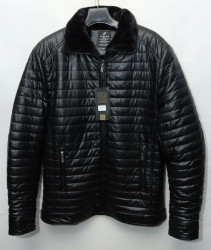 Куртки зимние кожзам мужские FUDIAO БАТАЛ на меху (black) оптом 82631409 960-55