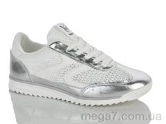 Кроссовки, Violeta оптом 2028-1 white-silver