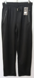 Спортивные штаны мужские БАТАЛ (black) оптом 19326754 7017-114