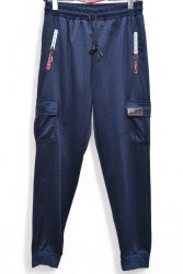 Спортивные штаны мужские (темно-синий) оптом 93587061 002-28
