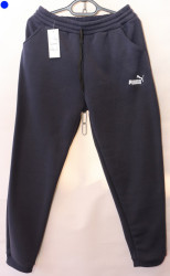Спортивные штаны женские БАТАЛ на флисе (темно синий) оптом 15907643 01-2