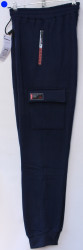 Спортивные штаны мужские на флисе (dark blue) оптом 14590627 A17-26