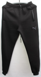 Спортивные штаны мужские на флисе (черный) оптом 50186349 08-68