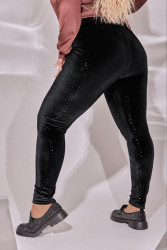 Лосини жіночі БАТАЛ (чорний) оптом 