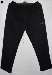 Спортивные штаны мужские БАТАЛ на флисе (black) оптом 12468530 04-25