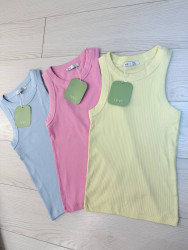 Майки женские (голубой) оптом 64328970 966-16