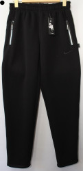 Спортивные штаны мужские на флисе (black) оптом 83017529 111-34