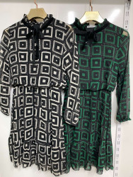Платья женские (темно-зеленый) оптом 87549603 16051890-6