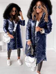 Куртки зимние женские (темно-синий) оптом 25346978 735VL-15