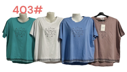 Футболки женские БАТАЛ оптом 71065328 403-115