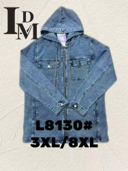 Куртки джинсовые женские БАТАЛ оптом 93720865 8130-183