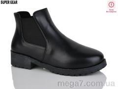Ботинки, Super Gear оптом 01-765 black уцінка