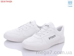 Кроссовки, QQ shoes оптом ABA77-101-1 white-black