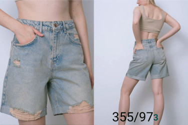 Шорты джинсовые женские WOMAN DENIM оптом 24318579 355-973-3