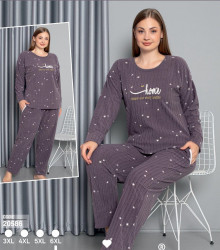 Ночные пижамы женские БАТАЛ оптом 79384016 20586-7