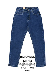 Джинсы мужские на флисе BARONJNS оптом 78029345 MF733-41