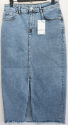 Юбки джинсовые женские DK 49 БАТАЛ оптом 61079352 2704-65