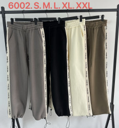 Спортивные штаны женские на флисе (серый) оптом 61402593 6002-15