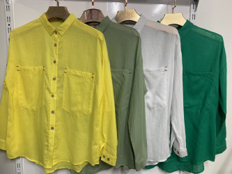 Рубашки женские (зеленый) оптом 08967531 10251649-154