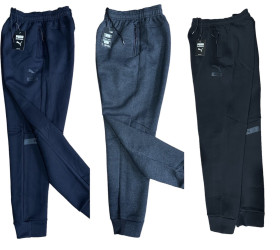 Спортивні штани чоловічі БАТАЛ на флісі (темно-синій) оптом Туреччина