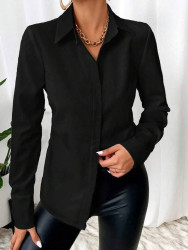 Рубашки женские (черный) оптом 17836290 064-26