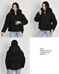Куртки зимние женские KSA (черный) оптом 59438627 23-1120-HS-26