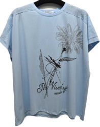 Футболки жіночі БАТАЛ оптом Kiss Me 