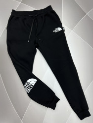 Спортивные штаны мужские на флисе (чорний) оптом 59278134 03-14