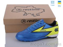 Футбольная обувь, Restime оптом DWB24127-1 royal-lime