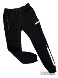 Спортивные штаны мужские на флисе (чорний) оптом 30561284 22-96