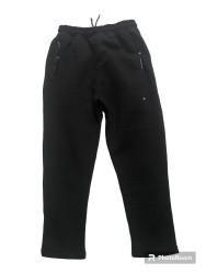 Спортивные штаны мужские БАТАЛ с начесом (черный) оптом Турция 32074985 03-22
