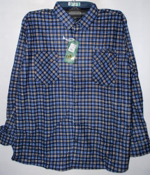 Рубашки мужские HETAI БАТАЛ на флисе оптом 64581729 А1671-3
