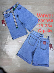 Шорты джинсовые женские VANVER ПОЛУБАТАЛ оптом 09136572 F8995-14