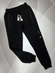 Спортивные штаны мужские на флисе (черный) оптом Турция 86531092 05-11