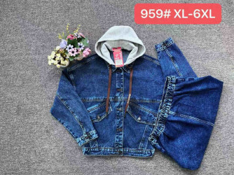 Куртки джинсовые женские ПОЛУБАТАЛ оптом 64135890 959-121