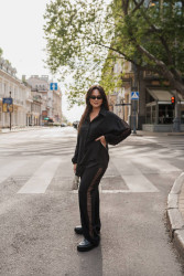 Костюми жіночі (2-ка) (чорний) оптом 