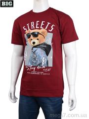 Футболка, BIG оптом 3707-118 bordo